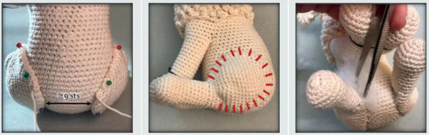 Hướng dẫn khâu ráp 2 chân sau