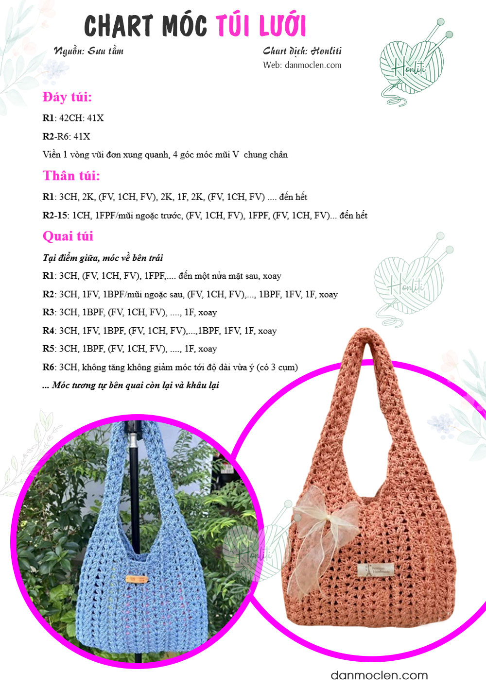 Chart túi lưới đi biển (mẫu 1)