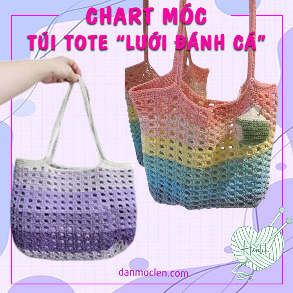 Túi Tote lưới đánh cá