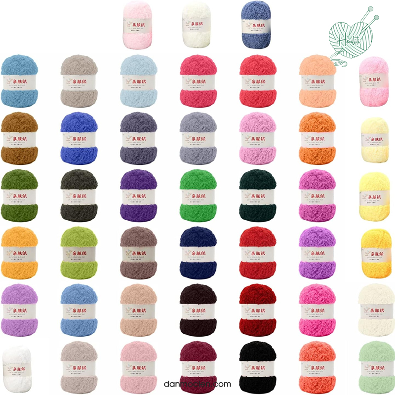 Len Bông Xù Lông Cừu 50g các màu
