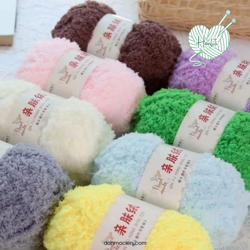 Len Bông Xù Lông Cừu 50g cao cấp