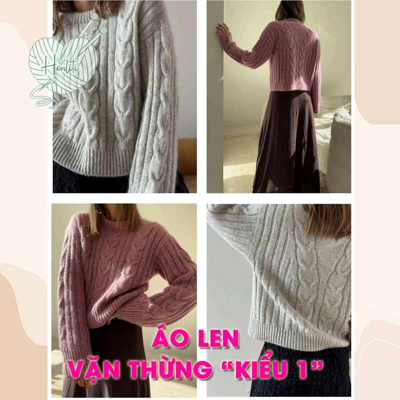 Sách dạy đan áo len vặn thừng kiểu 1