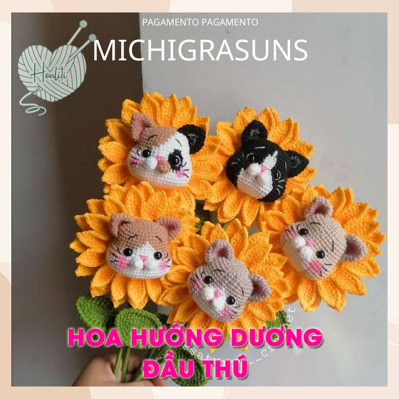 Ebook 3: Sách dạy móc len Hoa hướng dương đầu thú