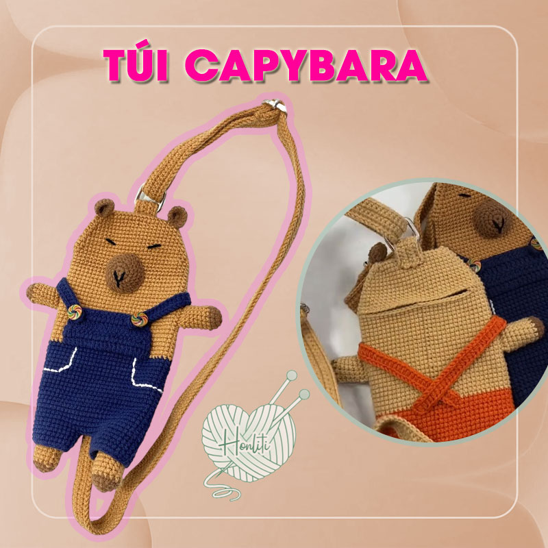 Chart móc túi đựng điện thoại Capybara