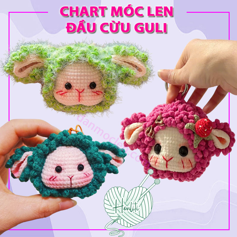 Char móc móc khóa đầu cừu GULI