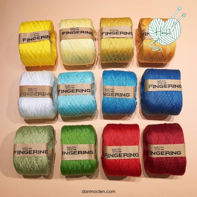 Sợi Cotton Bóng Fingering 100g