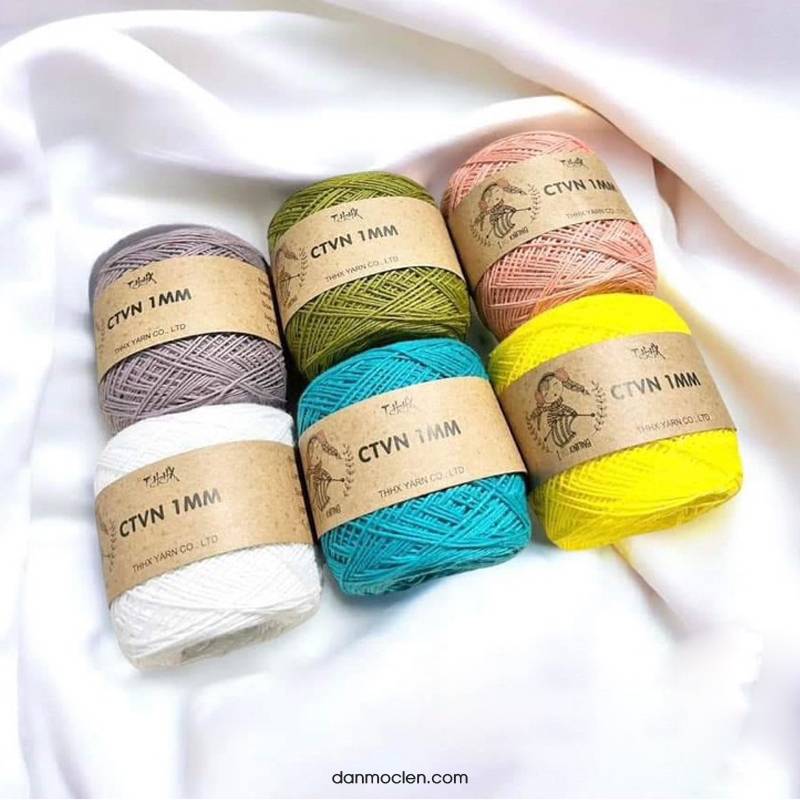 Sợi cotton Việt Nam 1mm 100g